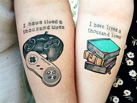 gamer couple tattoos